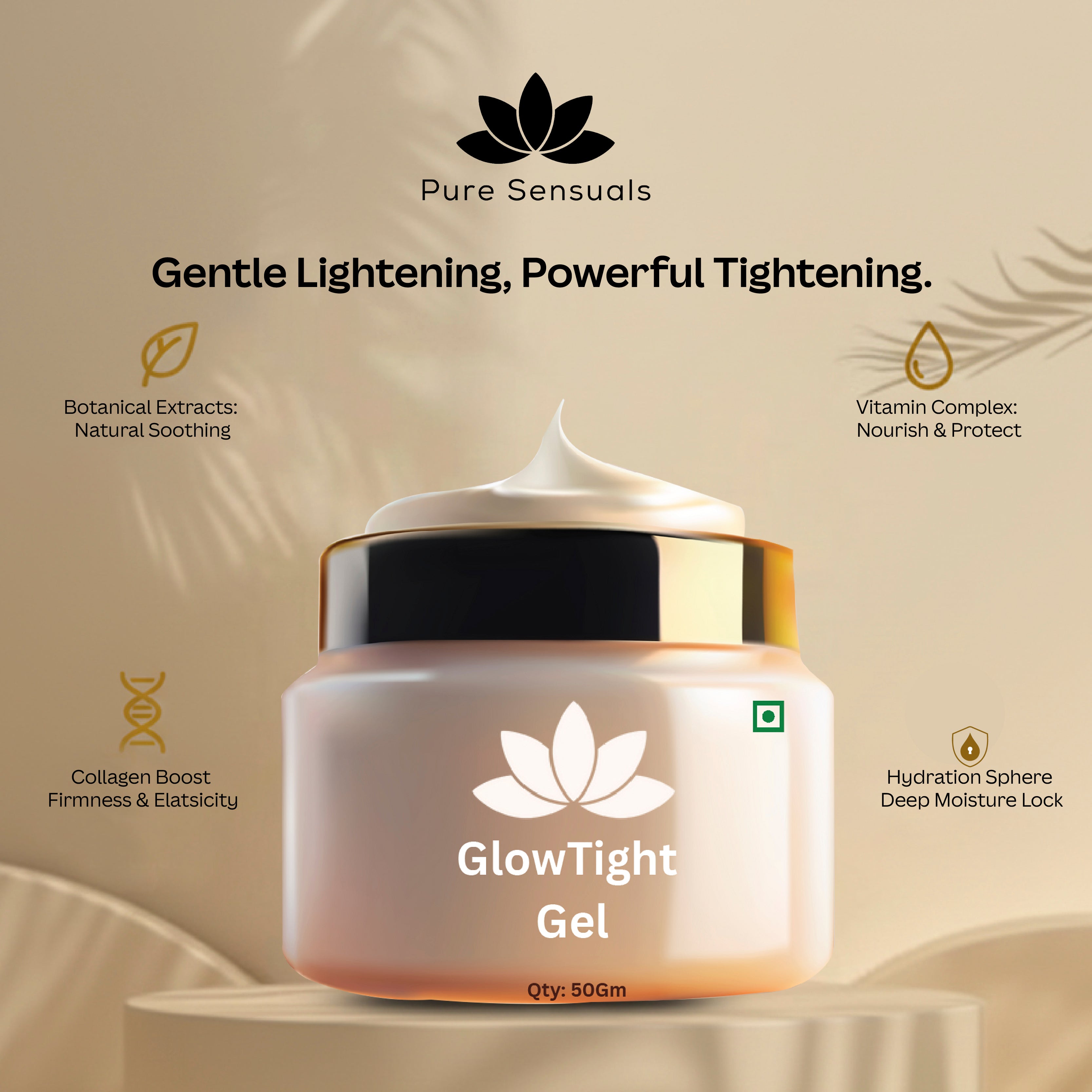 GLOW TIGHT GEL -Intimate Area Lightening and Tightening 2 IN One