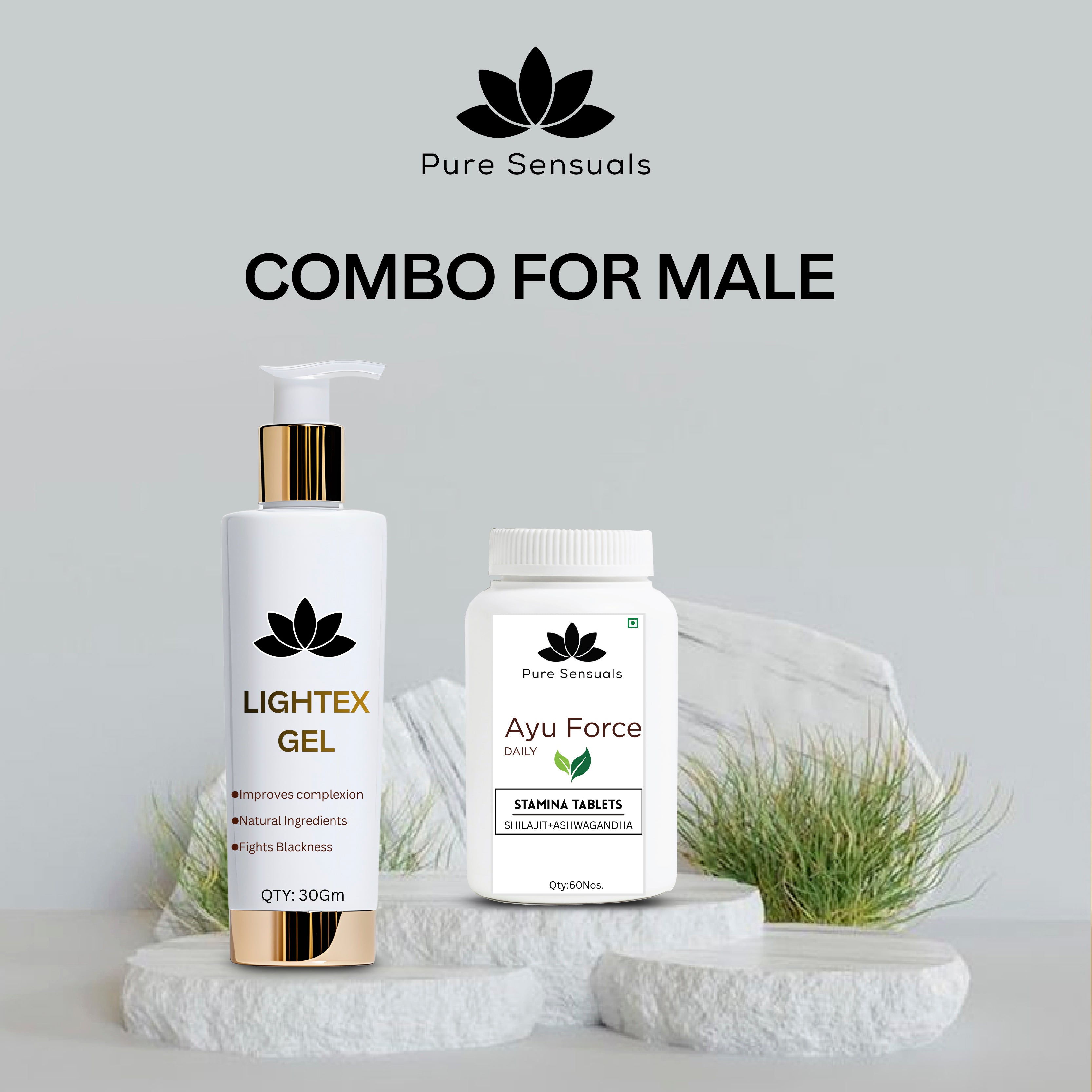 Combo for male - Ayu Force Tablets and Lightex Gel